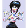 Bruce Lee, caricature de Antonelli, réf. 0043-0188