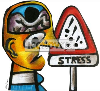 Stress, dessin de Bonjour, réf. 0030-0012
