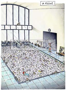 la piscine, dessin de Chalvin, réf. 0025-0019