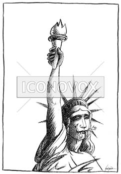Pays des droits de l'homme, dessin de Gaüzère, réf. 0001-0119