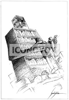 Bibliothèque de France, dessin de Gaüzère, réf. 0001-0660