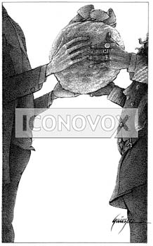 Soutien aux dictatures militaires, dessin de Gaüzère, réf. 0001-0733