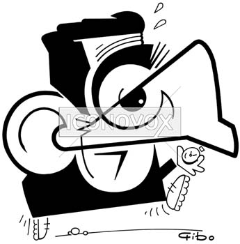 Nicolas Sarkozy, caricature de Gibo, réf. 0047-0001