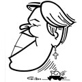 Mimie Mathy, caricature de Gibo, réf. 0047-0040