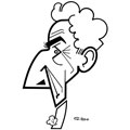 Jean Cocteau, caricature de Gibo, réf. 0047-0066