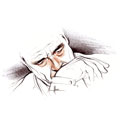 Jacques Chirac, caricature de Hours, réf. 0048-0153