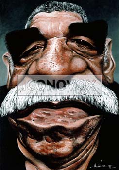 García Márquez, caricature de Moine, réf. 0045-0027
