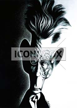 Samuel Beckett, caricature de Moine, réf. 0045-0062