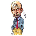 Alain Juppé, caricature de Mric, réf. 0041-0010