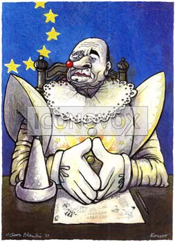 Clown blanchi, dessin de Rousso, réf. 0035-0088